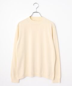Mademoiselle NON NON / マドモアゼルノンノン ニット・セーター | エジプト綿ムジ&ボーダー14G ハイネックニット[長袖]