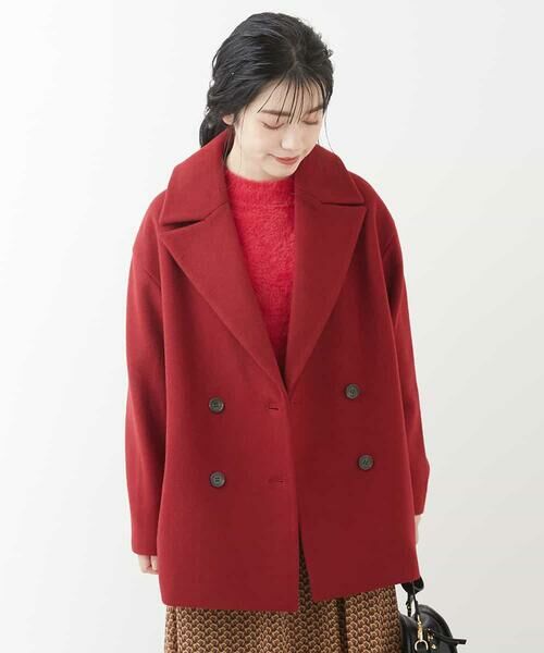 セール 小さいサイズ Super100ウールpコート ピーコート Maison De Cinq メゾン ドゥ サンク ファッション通販 タカシマヤファッションスクエア