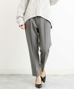 Maison de CINQ / メゾン ドゥ サンク チノ・ワークパンツ | 【小さいサイズ/Comfortシリーズ】サスティナブル ヘリンボーン柄ベーシックテーパードパンツ