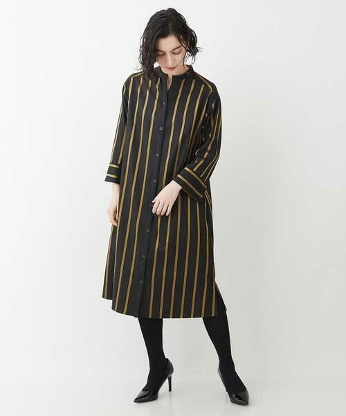 セール ブロンズストライプシャツドレス ロング マキシ丈ワンピース Maison De Cinq メゾン ドゥ サンク ファッション通販 タカシマヤファッションスクエア