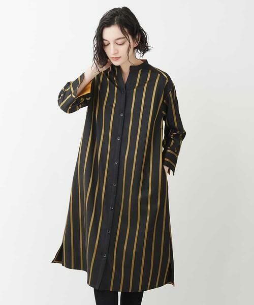 セール ブロンズストライプシャツドレス ロング マキシ丈ワンピース Maison De Cinq メゾン ドゥ サンク ファッション通販 タカシマヤファッションスクエア