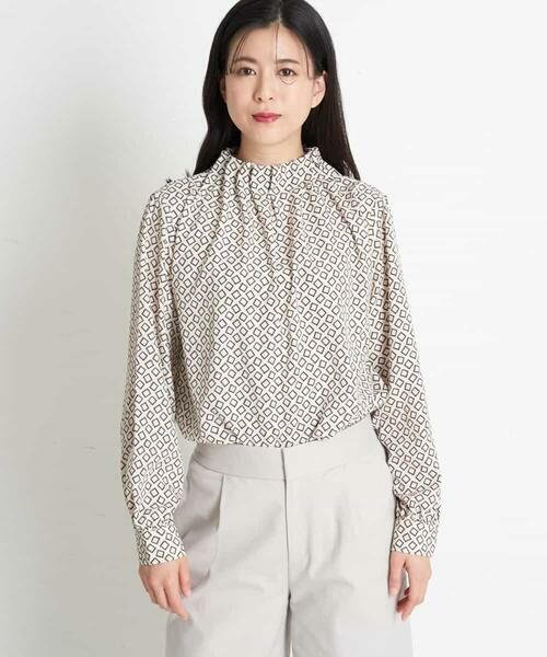 Maison de CINQ / メゾン ドゥ サンク シャツ・ブラウス | 【小さいサイズ/洗濯機で洗える】ハイネックブラウス | 詳細1