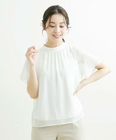 【小さいサイズ】シフォンブラウス/洗える