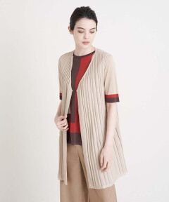 Maison de CINQ / メゾン ドゥ サンク ベスト | プリーツ風ニットジレ