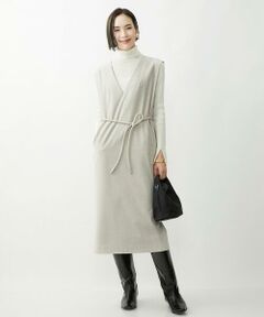 Maison de CINQ / メゾン ドゥ サンク ロング・マキシ丈ワンピース | [小さいサイズ]Vネックミルドワンピース(機能性素材)