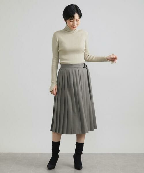 Maison de CINQ / メゾン ドゥ サンク ミニ・ひざ丈スカート | [小さいサイズ]プリーツラップスカート | 詳細12