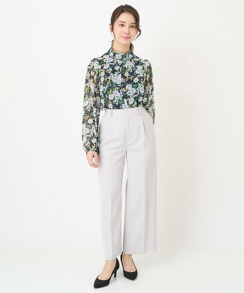 Maison de CINQ / メゾン ドゥ サンク シャツ・ブラウス | 【小さいサイズ】中花プリントシフォンブラウス/洗える | 詳細25