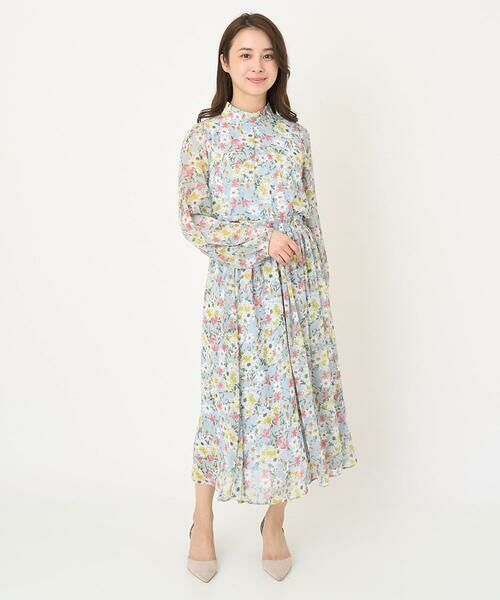 Maison de CINQ / メゾン ドゥ サンク ロング・マキシ丈スカート | 【小さいサイズ】中花プリントシフォンスカート/丈の長さが選べる/洗える | 詳細25