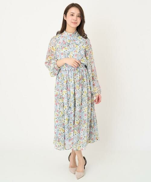 Maison de CINQ / メゾン ドゥ サンク ロング・マキシ丈スカート | 【小さいサイズ】中花プリントシフォンスカート/丈の長さが選べる/洗える | 詳細27