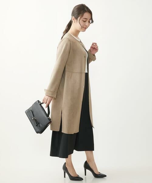 Maison de CINQ / メゾン ドゥ サンク ノーカラージャケット | 【小さいサイズ】フェイクスウェードノーカラーコート/洗える | 詳細17