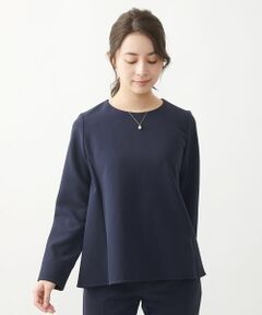 【小さいサイズ】セミフレアシルエットブラウス/制菌加工/洗える