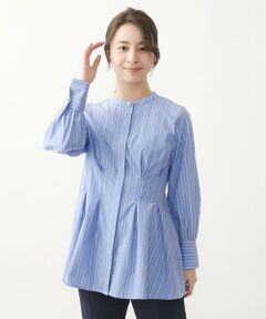 Maison de CINQ / メゾン ドゥ サンク シャツ・ブラウス | 【小さいサイズ】バンドカラーウエストタックブラウス