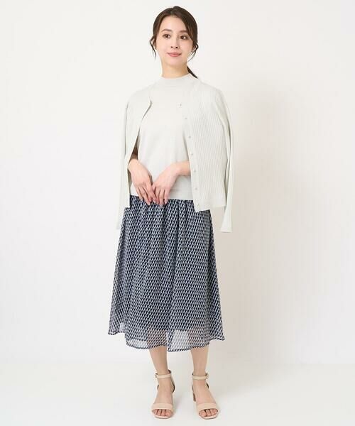 Maison de CINQ / メゾン ドゥ サンク ロング・マキシ丈スカート | 【小さいサイズ】幾何柄シフォンスカート/丈の長さが選べる/洗える | 詳細29