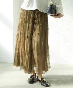 Maison de CINQ / メゾン ドゥ サンク ロング・マキシ丈スカート | [小さいサイズ]オーガンジープリーツシアースカート