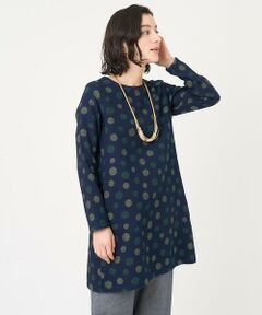 Maison de CINQ / メゾン ドゥ サンク シャツ・ブラウス | [洗える]二重織ガーゼドットチュニックブラウス