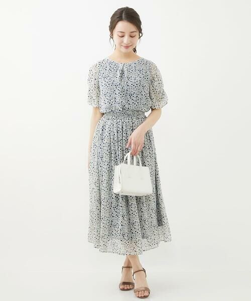 Maison de CINQ / メゾン ドゥ サンク シャツ・ブラウス | 【小さいサイズ】タックスリーブシフォンプリントブラウス/洗える | 詳細28