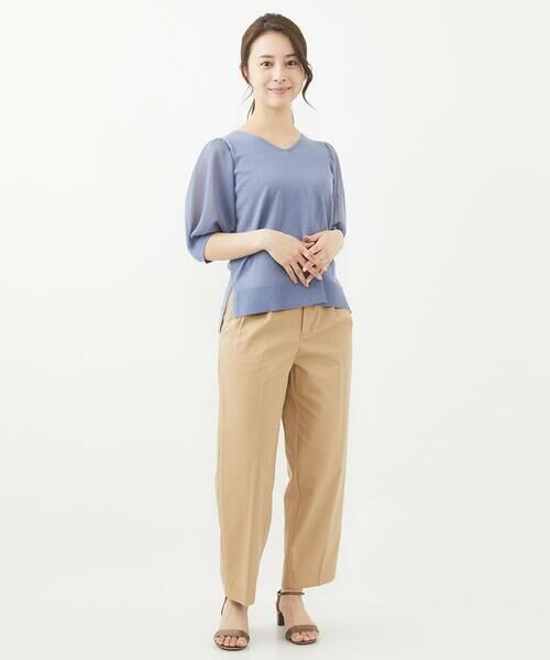 Maison de CINQ / メゾン ドゥ サンク ニット・セーター | 【小さいサイズ】シアーパフスリーブVネックニット/洗える | 詳細26