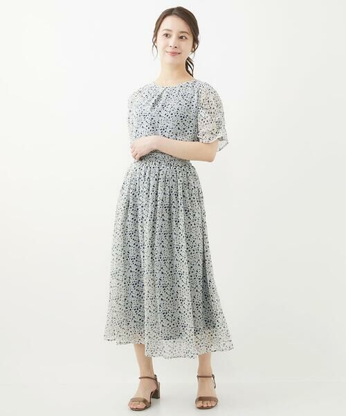 Maison de CINQ / メゾン ドゥ サンク ロング・マキシ丈スカート | 【小さいサイズ】シフォンプリントスカート/丈の長さが選べる/洗える | 詳細26