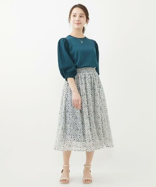 Maison de CINQ / メゾン ドゥ サンク ロング・マキシ丈スカート | 【小さいサイズ】シフォンプリントスカート/丈の長さが選べる/洗える | 詳細27