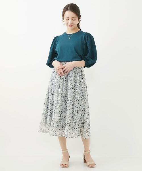 Maison de CINQ / メゾン ドゥ サンク ロング・マキシ丈スカート | 【小さいサイズ】シフォンプリントスカート/丈の長さが選べる/洗える | 詳細28