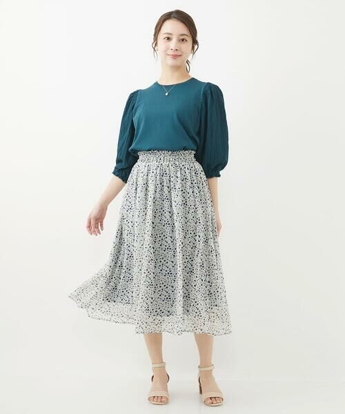 Maison de CINQ / メゾン ドゥ サンク ロング・マキシ丈スカート | 【小さいサイズ】シフォンプリントスカート/丈の長さが選べる/洗える | 詳細29