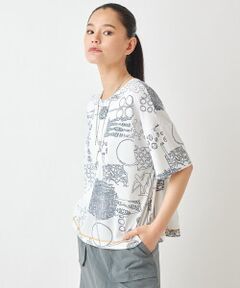 Maison de CINQ / メゾン ドゥ サンク カットソー | 【小さいサイズ】幾何学POPオフシルエットカットソー