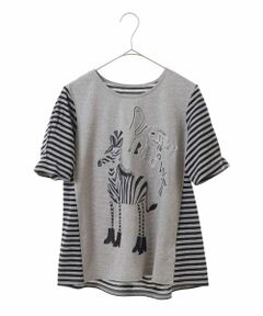 【小さいサイズ】ドレスアッププリントTシャツ