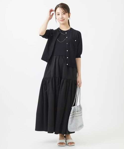 Maison de CINQ / メゾン ドゥ サンク ロング・マキシ丈ワンピース | 【小さいサイズ】ティアードデザインワンピース/洗える | 詳細15