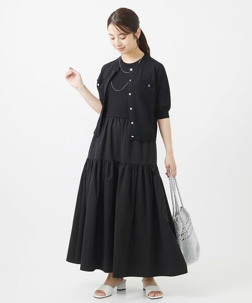 Maison de CINQ / メゾン ドゥ サンク ロング・マキシ丈ワンピース | 【小さいサイズ】ティアードデザインワンピース/洗える | 詳細16