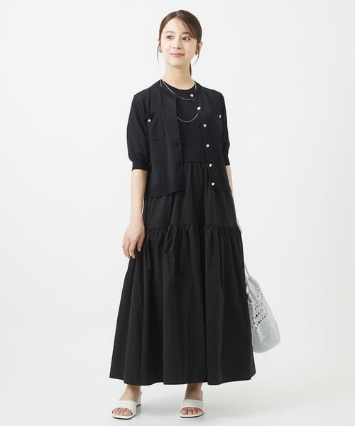 Maison de CINQ / メゾン ドゥ サンク ロング・マキシ丈ワンピース | 【小さいサイズ】ティアードデザインワンピース/洗える | 詳細17