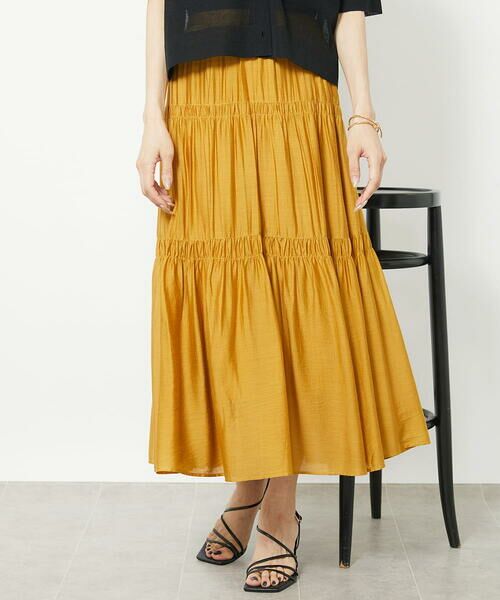 Maison de CINQ / メゾン ドゥ サンク ロング・マキシ丈スカート | [小さいサイズ]ティアードギャザースカート | 詳細2
