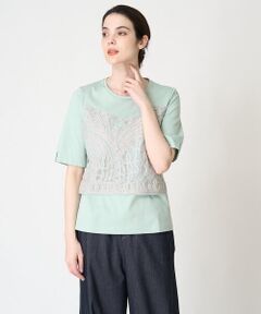 オーガニック刺繍デザインTシャツ