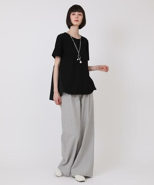 Maison de CINQ / メゾン ドゥ サンク カットソー | 【小さいサイズ/洗濯機で洗える】バックフレアドッキングTシャツ | 詳細30