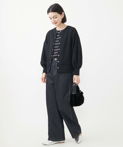 Maison de CINQ / メゾン ドゥ サンク カーディガン・ボレロ | カットジョーゼットクルーネックカーディガン | 詳細15