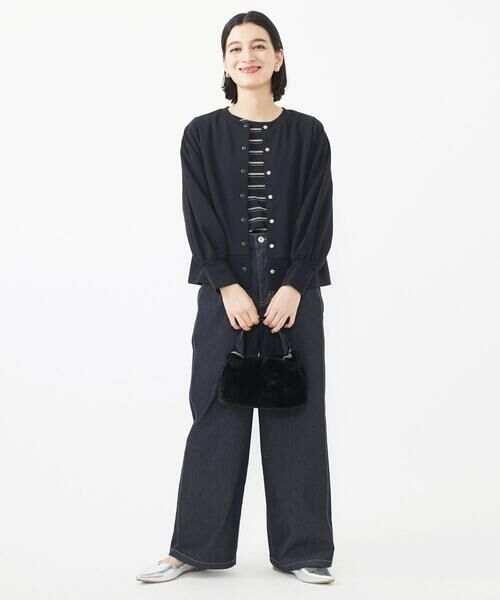 Maison de CINQ / メゾン ドゥ サンク カーディガン・ボレロ | カットジョーゼットクルーネックカーディガン | 詳細16