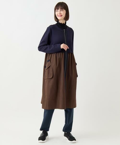 Maison de CINQ / メゾン ドゥ サンク ロング・マキシ丈ワンピース | 【小さいサイズ/洗える】タフタジョイントフロントジップワンピース | 詳細13