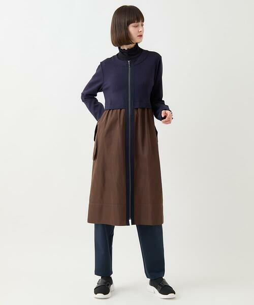 Maison de CINQ / メゾン ドゥ サンク ロング・マキシ丈ワンピース | 【小さいサイズ/洗える】タフタジョイントフロントジップワンピース | 詳細14