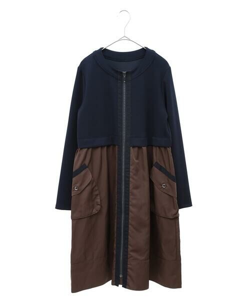 Maison de CINQ / メゾン ドゥ サンク ロング・マキシ丈ワンピース | 【小さいサイズ/洗える】タフタジョイントフロントジップワンピース | 詳細18