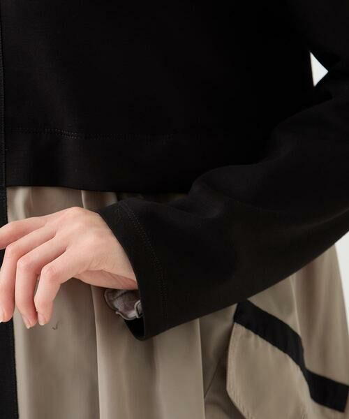 Maison de CINQ / メゾン ドゥ サンク ロング・マキシ丈ワンピース | 【小さいサイズ/洗える】タフタジョイントフロントジップワンピース | 詳細9