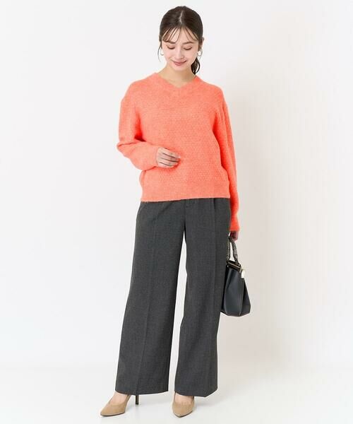 Maison de CINQ / メゾン ドゥ サンク その他パンツ | 【小さいサイズ】ツイード調両面起毛ワイドパンツ/洗える | 詳細30