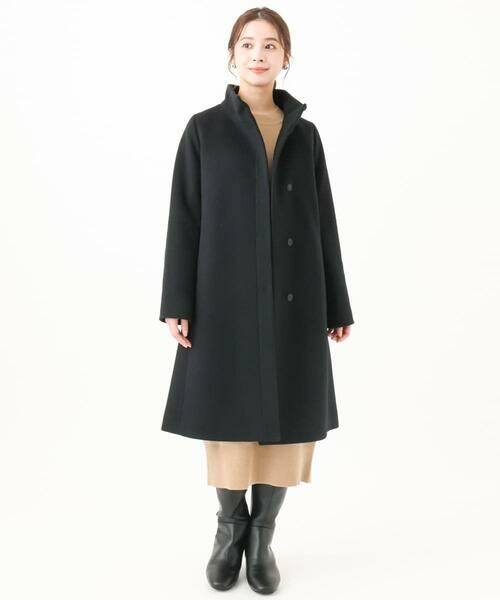 Maison de CINQ / メゾン ドゥ サンク その他アウター | 【小さいサイズ】Super100sウールスタンドカラーコート | 詳細23