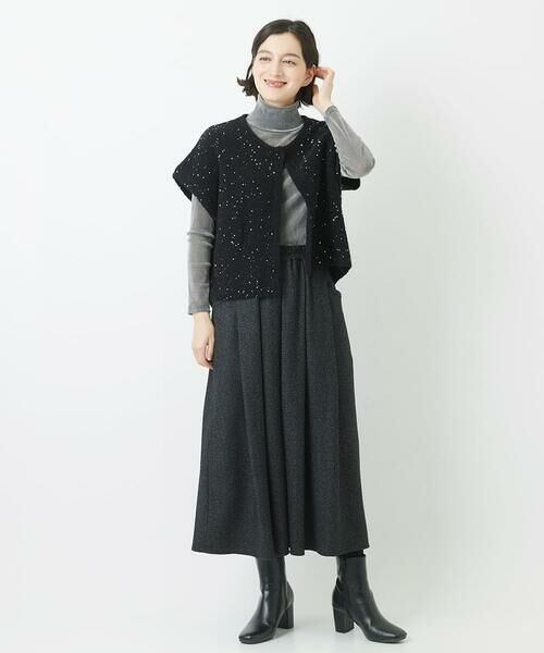 Maison de CINQ / メゾン ドゥ サンク ロング・マキシ丈スカート | [日本製]ウール混ストレッチツイードスカート | 詳細30