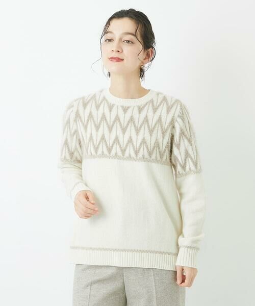 Maison de CINQ / メゾン ドゥ サンク ニット・セーター | シャギーモールジャガードニット | 詳細1