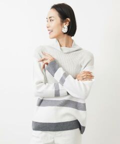 Maison de CINQ / メゾン ドゥ サンク ニット・セーター | [小さいサイズ]ボトルネックボーダーニット