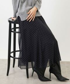 Maison de CINQ / メゾン ドゥ サンク ロング・マキシ丈スカート | [小さいサイズ]ピンドットスカート