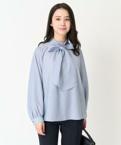 Maison de CINQ / メゾン ドゥ サンク シャツ・ブラウス | 【小さいサイズ】ボウタイ付きスタンドカラーブラウス
