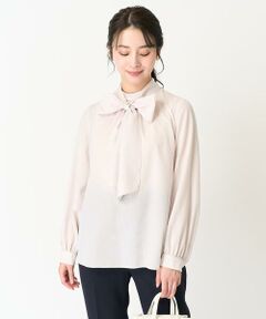 Maison de CINQ / メゾン ドゥ サンク シャツ・ブラウス | 【小さいサイズ】ボウタイ付きスタンドカラーブラウス
