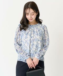 Maison de CINQ / メゾン ドゥ サンク シャツ・ブラウス | 【小さいサイズ】花柄シフォンブラウス/洗える/セットアップ対応