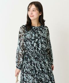 Maison de CINQ / メゾン ドゥ サンク シャツ・ブラウス | 【小さいサイズ】花柄シフォンブラウス/洗える/セットアップ対応