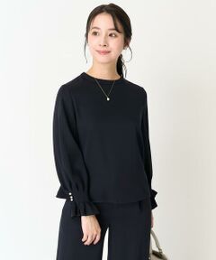 Maison de CINQ / メゾン ドゥ サンク シャツ・ブラウス | 【小さいサイズ】タックフリルデザインスリーブブラウス/撥水加工/洗える/セットアップ対応